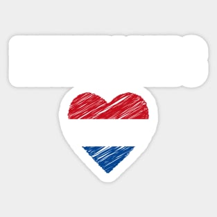 Netherlands flag, Netherlands heart Sticker
